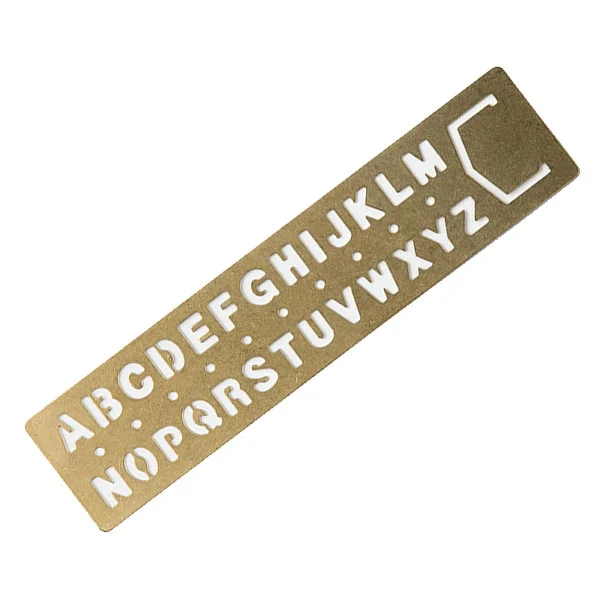 TRC Brass Plantilla marcapáginas (alfabeto)