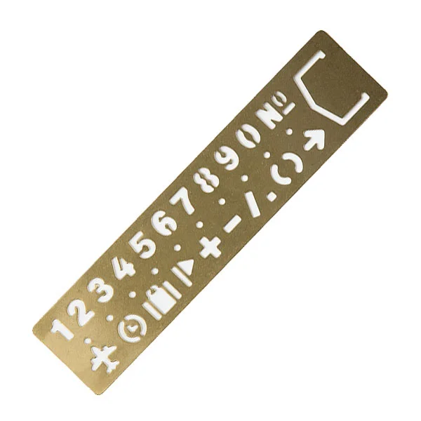 TRC Brass Plantilla marcapáginas (numérica y símbolos)